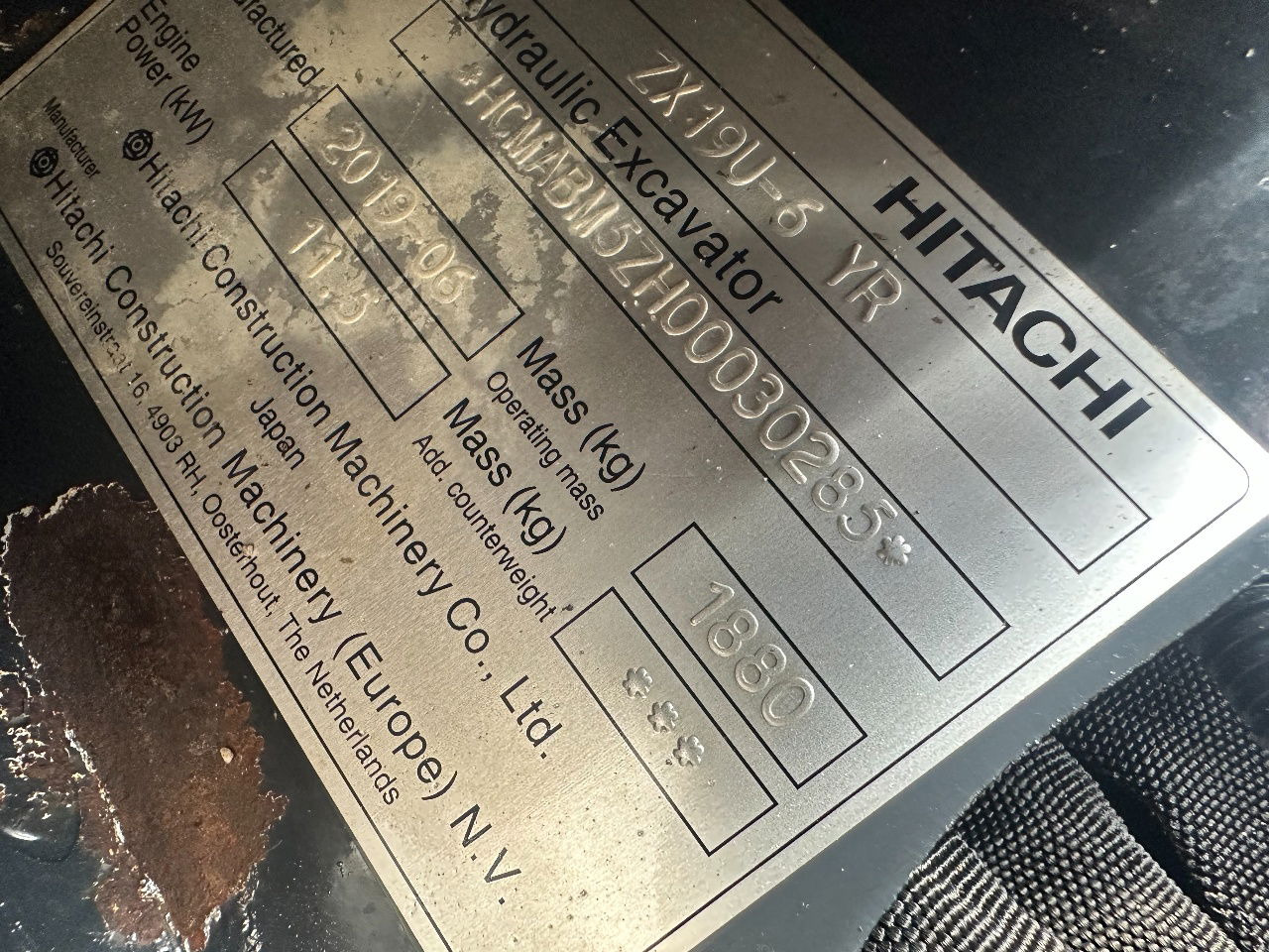 Miniexcavadora Hitachi ZX19U-6 YR: foto 12