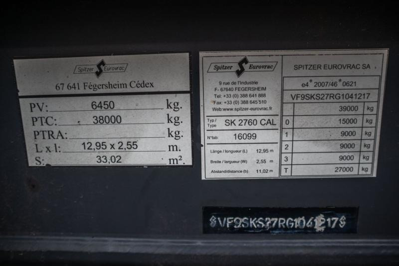 Semirremolque SPITZER SILO EURVRAC SK2760 CAL- 60m3: foto 7
