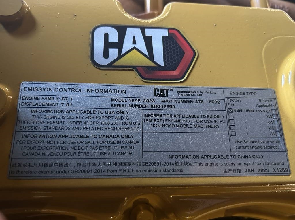 Generador industriale nuevo CAT DE200GC - 200 kVA Stand-by Generator - DPX-18211: foto 9