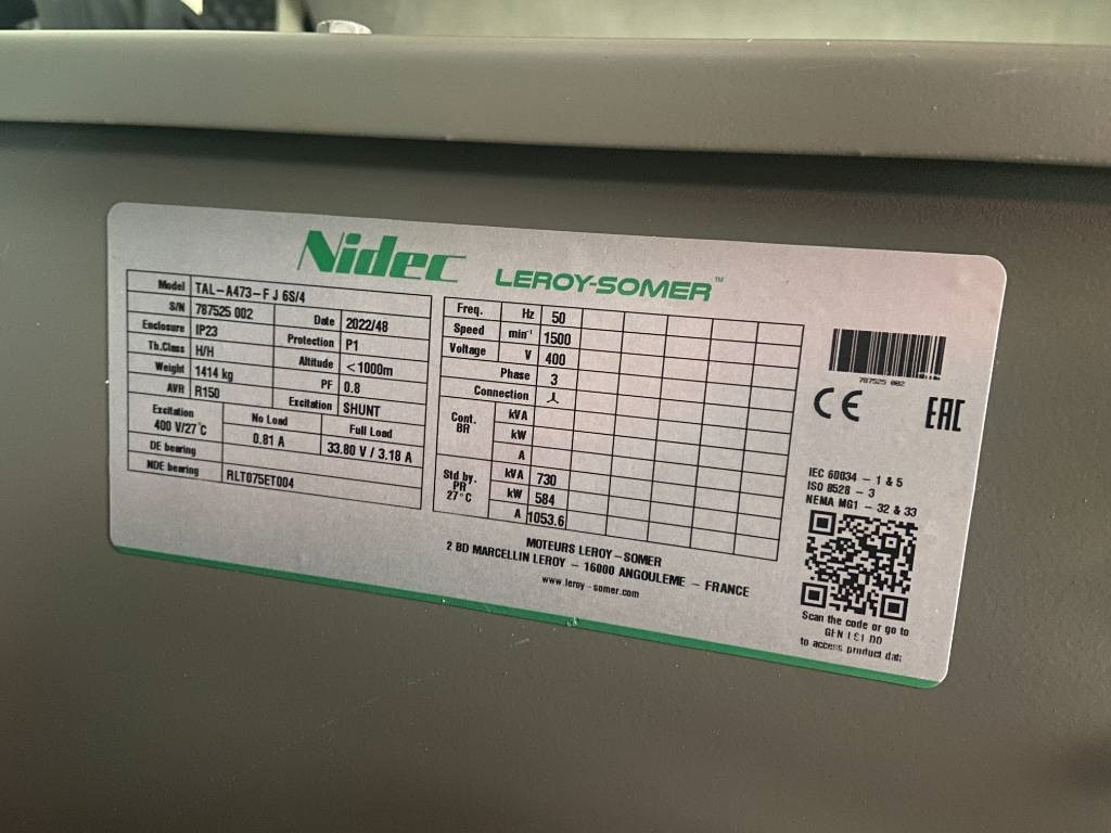 Generador industriale nuevo Doosan DP180LB - 710 kVA Generator - DPX 19857: foto 17 Generador industriale nuevo Doosan DP180LB - 710 kVA Generator - DPX 19857: foto 17