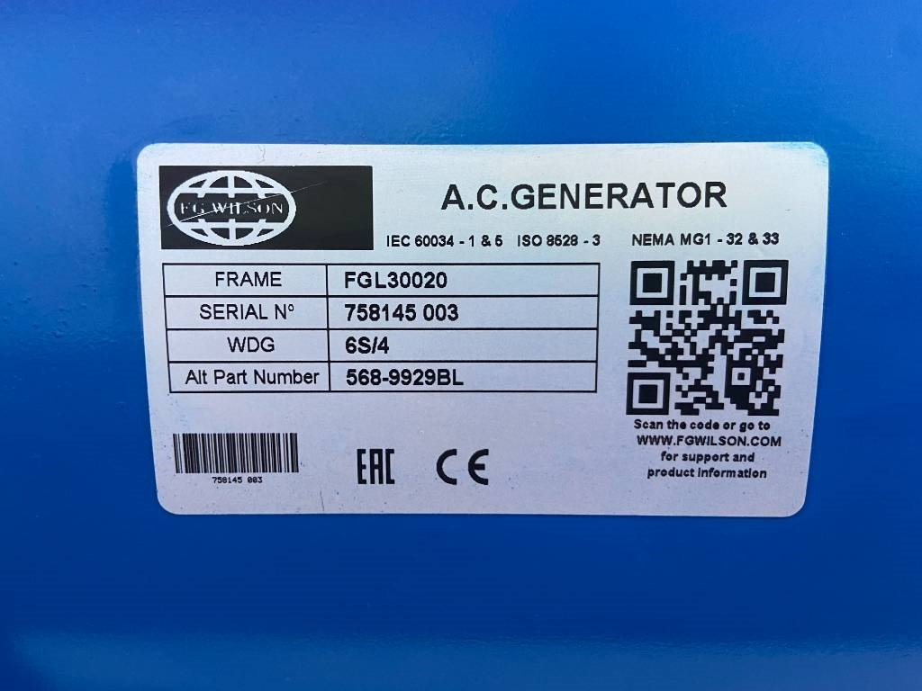 Generador industriale nuevo FG Wilson P88-3 - 88 kVA Open Genset - DPX-16007-O: foto 12