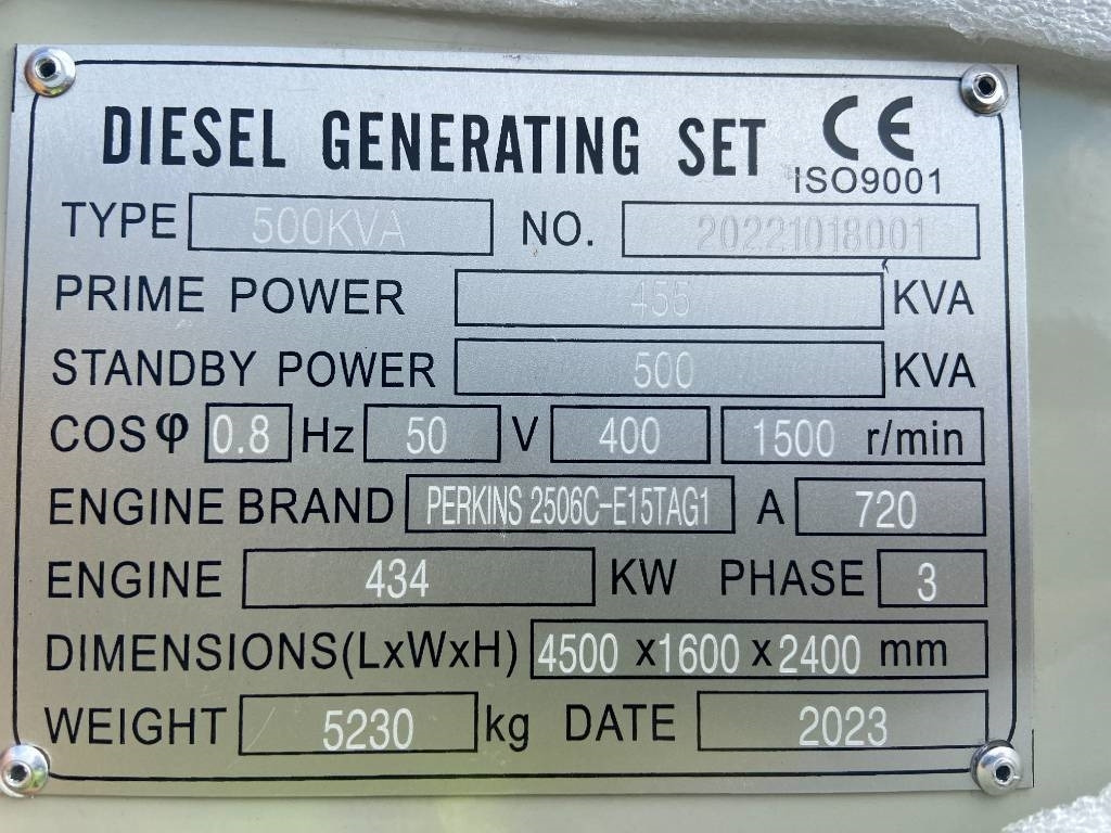 Perkins 2506C-E15TAG1 - 500kVA Surplus genset- DPX-19813-6 - Generador industriale: foto 4 Perkins 2506C-E15TAG1 - 500kVA Surplus genset- DPX-19813-6 - Generador industriale: foto 4