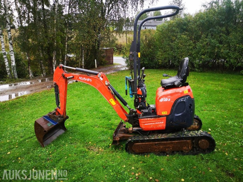 Miniexcavadora 2014 Kubota U10-3 minigraver / 1265 timer: foto 1