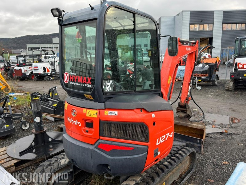 2015 Kubota U27-4 minigraver med skuffe / 1611 timer - Miniexcavadora: foto 5 2015 Kubota U27-4 minigraver med skuffe / 1611 timer - Miniexcavadora: foto 5