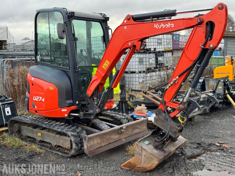 2015 Kubota U27-4 minigraver med skuffe / 1611 timer - Miniexcavadora: foto 3 2015 Kubota U27-4 minigraver med skuffe / 1611 timer - Miniexcavadora: foto 3