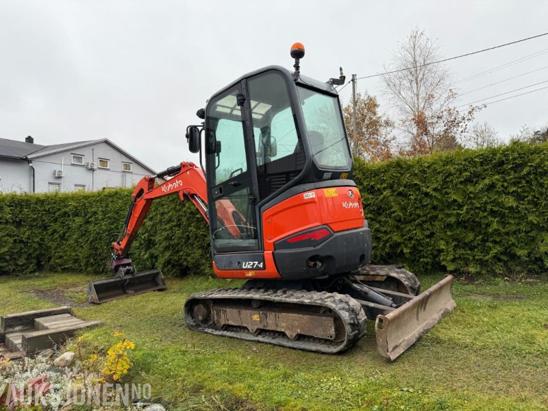 2016 Kubota U27-4 MINIGRAVER ROTOR 2 SKUFFER SERVICEHISTORIKK 2430 TIMER - Miniexcavadora: foto 3 2016 Kubota U27-4 MINIGRAVER ROTOR 2 SKUFFER SERVICEHISTORIKK 2430 TIMER - Miniexcavadora: foto 3