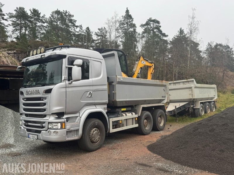 2017 Scania R730 tippbil med Maur trippelkjerre / EURO 6 / 6X4 - Camión volquete: foto 1 2017 Scania R730 tippbil med Maur trippelkjerre / EURO 6 / 6X4 - Camión volquete: foto 1