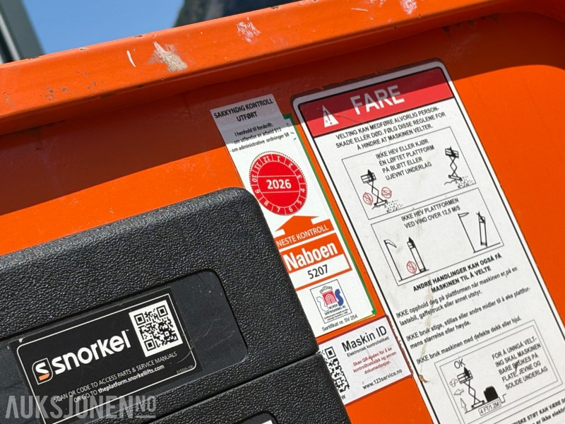 Plataforma elevadora 2020 Snorkel S4726E - 1 252 timer - sertifisert til 6/26: foto 12