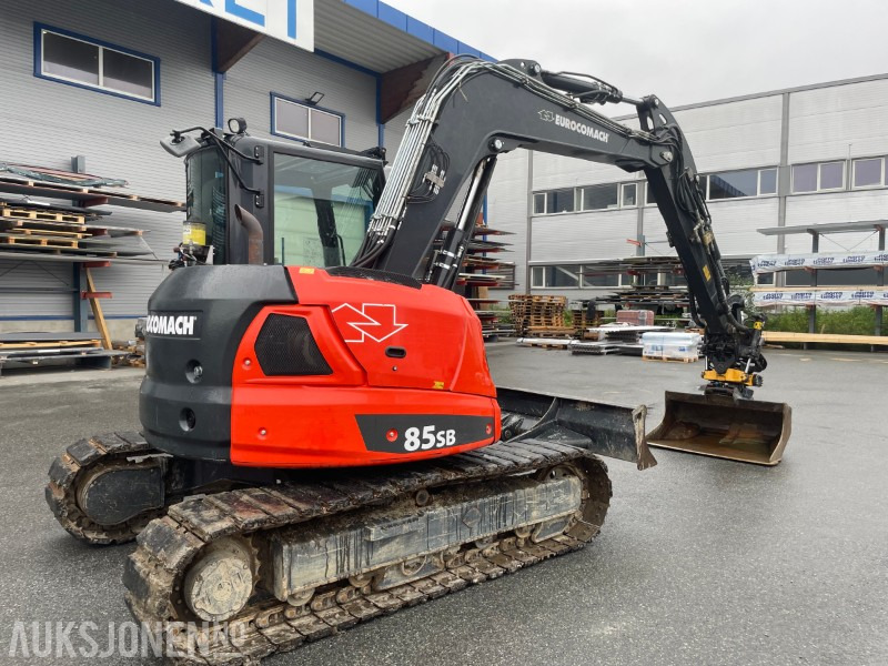 2022 Eurocomach 85SB. Engcon tilt, sentralsmøring, to skuffer, - Excavadora: foto 3 2022 Eurocomach 85SB. Engcon tilt, sentralsmøring, to skuffer, - Excavadora: foto 3