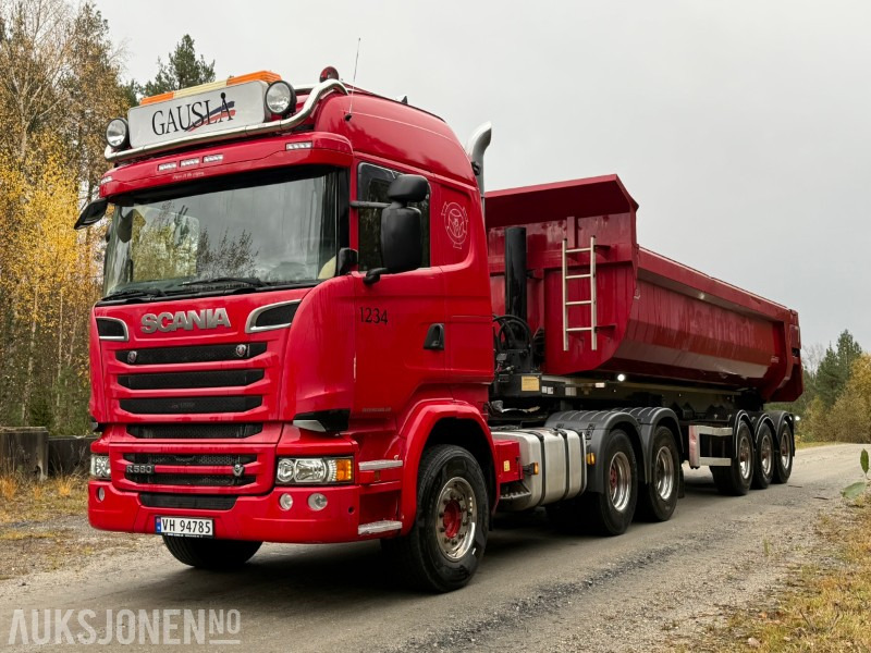 2018 Scania R580-V8-6x4-EURO6-260.000km-Tippsemi m/ Langendorf tralle - Cabeza tractora: foto 2 2018 Scania R580-V8-6x4-EURO6-260.000km-Tippsemi m/ Langendorf tralle - Cabeza tractora: foto 2