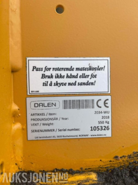 2018 Dalen 2034-WU Strøer/Spreder - Maquinaria agrícola: foto 2 2018 Dalen 2034-WU Strøer/Spreder - Maquinaria agrícola: foto 2