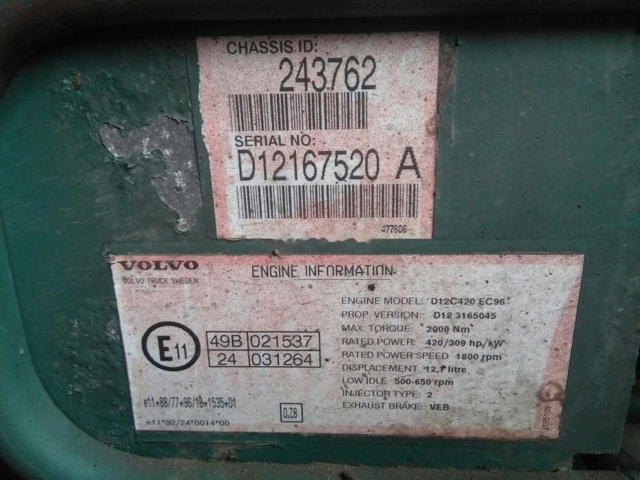 Volvo D12C Volvo FH 12 - Motor para Camión: foto 4 Volvo D12C Volvo FH 12 - Motor para Camión: foto 4