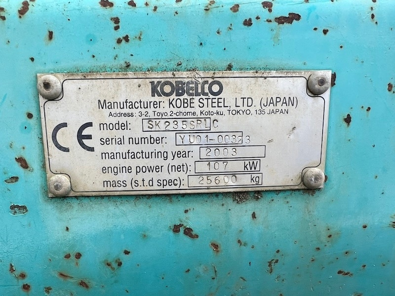 Excavadora de cadenas Kobelco SK 235 SR LC: foto 8