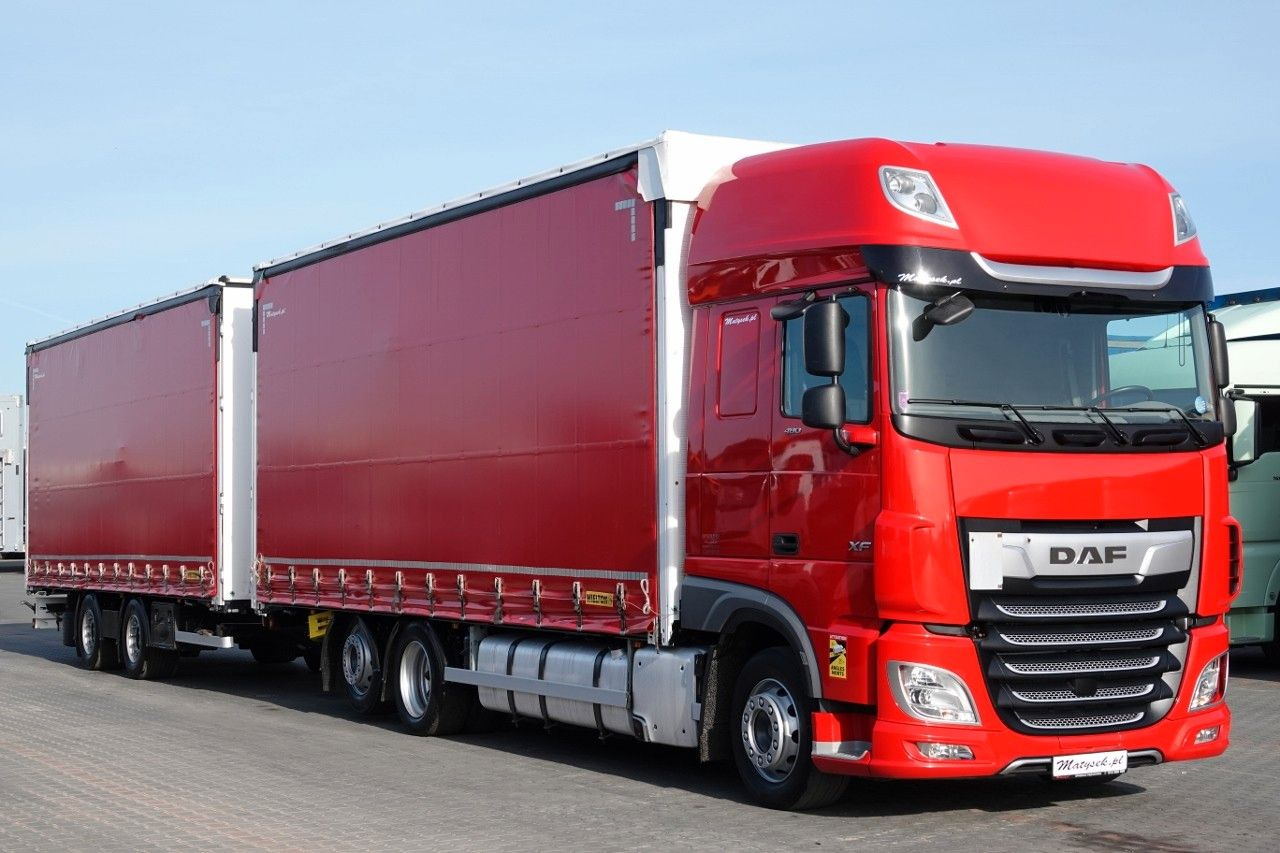 DAF XF 480 / ZESTAW TANDEM / 120 M3 / PRZEJAZDOWY / - Camión lona: foto 1 DAF XF 480 / ZESTAW TANDEM / 120 M3 / PRZEJAZDOWY / - Camión lona: foto 1