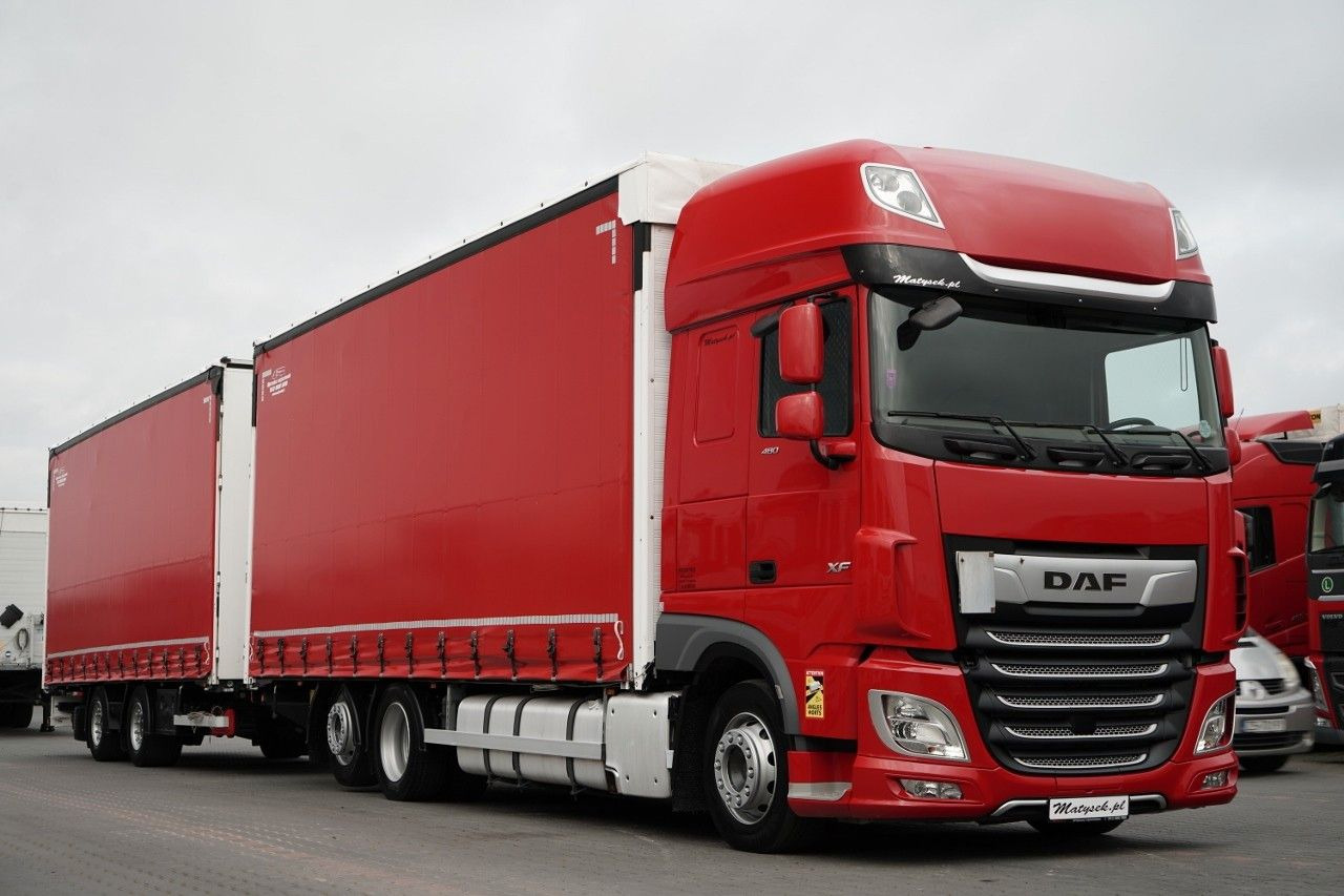 DAF XF 480 / ZESTAW TANDEM / 120 M3 / PRZEJAZDOWY / - Camión lona: foto 4 DAF XF 480 / ZESTAW TANDEM / 120 M3 / PRZEJAZDOWY / - Camión lona: foto 4