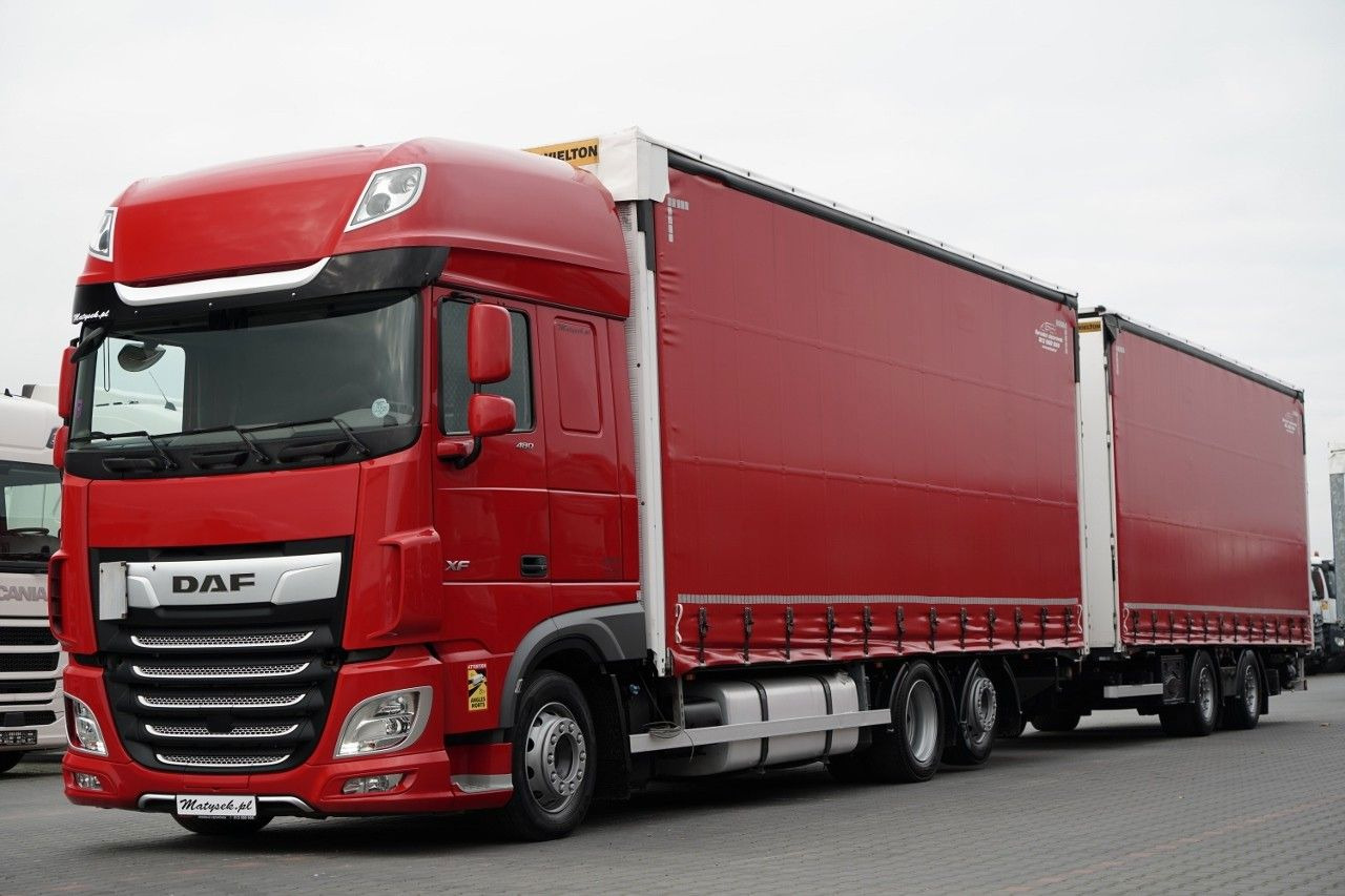 DAF XF 480 / ZESTAW TANDEM / 120 M3 / PRZEJAZDOWY / - Camión lona: foto 1 DAF XF 480 / ZESTAW TANDEM / 120 M3 / PRZEJAZDOWY / - Camión lona: foto 1