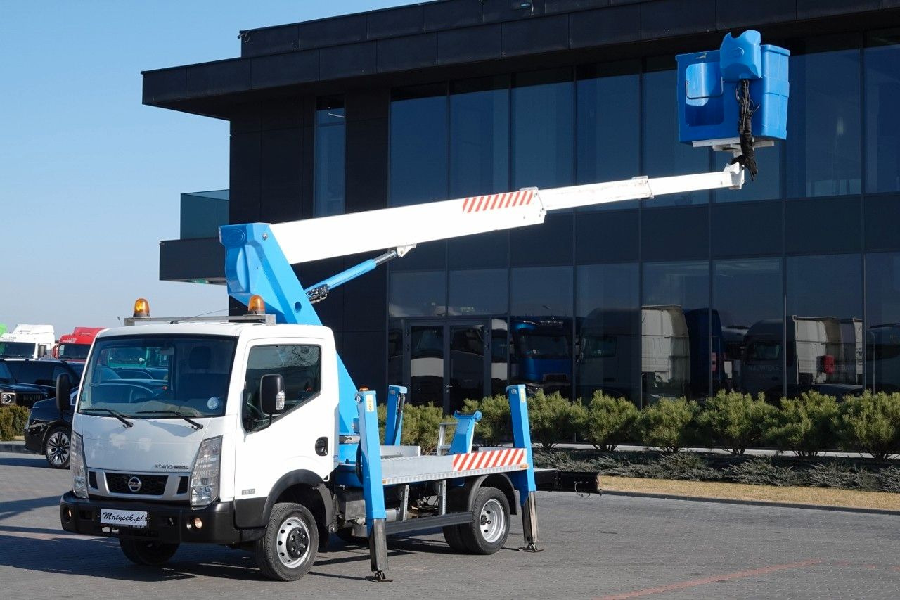 Nissan CABSTAR NT 400 / WZWYŻKA 18 METRÓW / PODNOŚNIK - Camión con plataforma elevadora: foto 1 Nissan CABSTAR NT 400 / WZWYŻKA 18 METRÓW / PODNOŚNIK - Camión con plataforma elevadora: foto 1