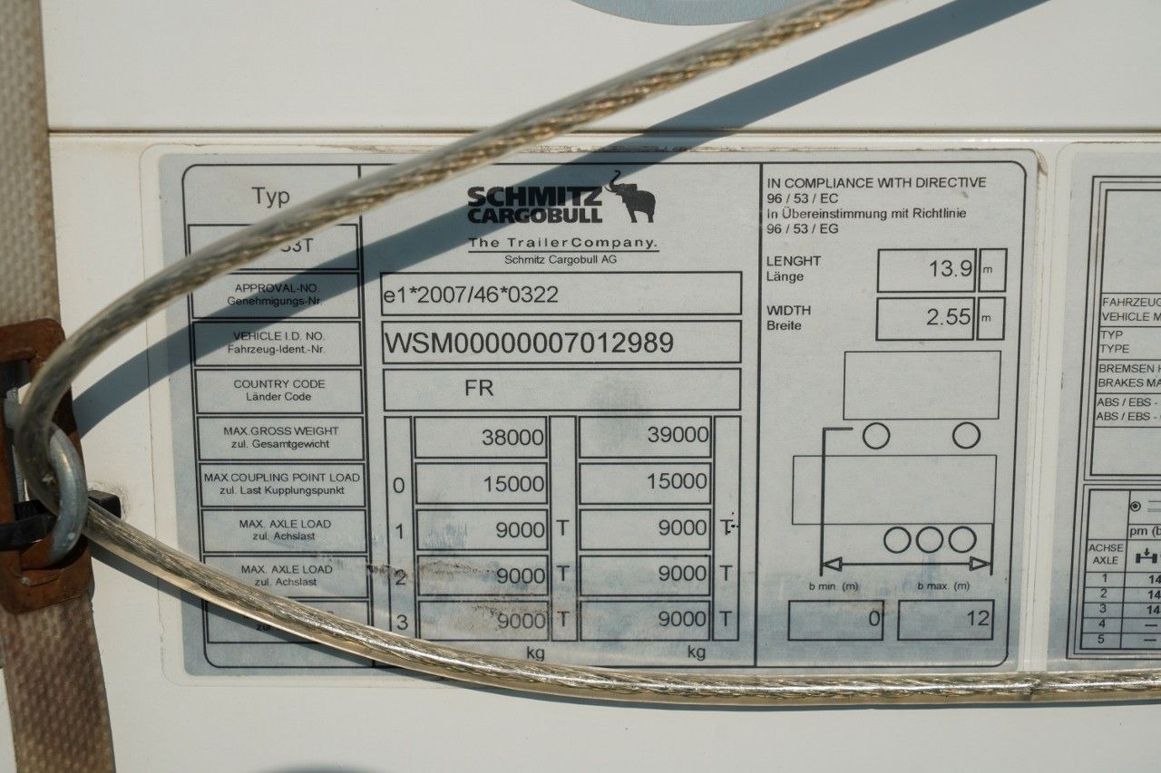 Semirremolque lona Schmitz Cargobull FIRANKA / STANDARD / 2x OŚ PODNOSZONA / WINDA /: foto 19 Semirremolque lona Schmitz Cargobull FIRANKA / STANDARD / 2x OŚ PODNOSZONA / WINDA /: foto 19