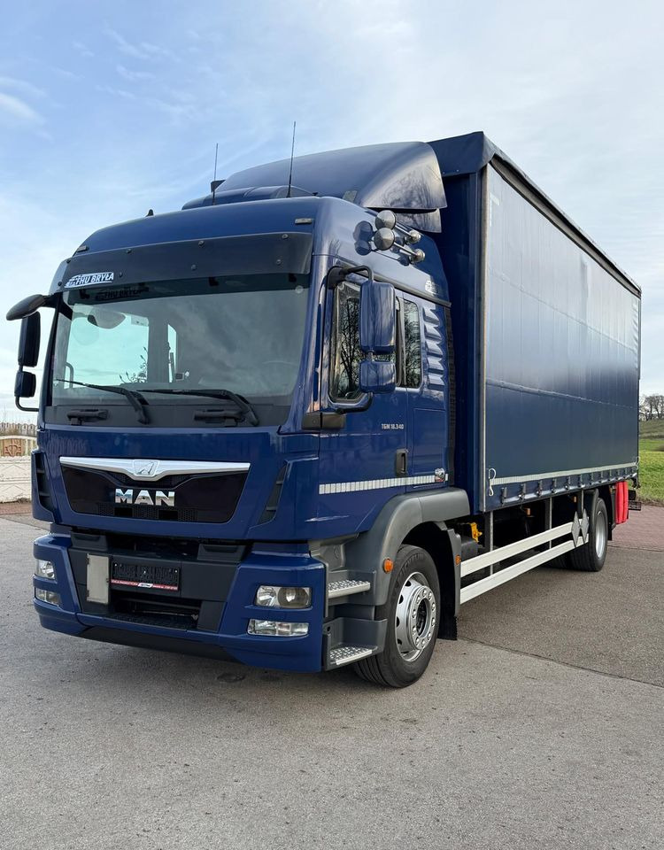 MAN TGM 18.340 / FIRANKA / SPROWADZONY / 9100 ŁADOWNOŚĆ / 18 PALET / E6 / WINDA / - Camión lona: foto 2 MAN TGM 18.340 / FIRANKA / SPROWADZONY / 9100 ŁADOWNOŚĆ / 18 PALET / E6 / WINDA / - Camión lona: foto 2