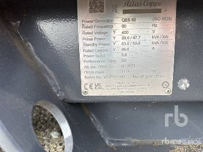 ATLAS COPCO QES60 60 kVA Skid-Mounted (Unused) - Generador industriale: foto 5 ATLAS COPCO QES60 60 kVA Skid-Mounted (Unused) - Generador industriale: foto 5