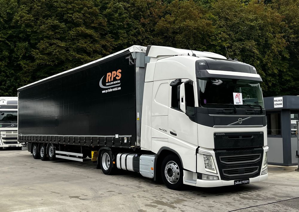 Volvo FH 500 Mega 2016 Rok + Fliegl 2017 // Oś podnoszona // Zestaw ! - Cabeza tractora, Semirremolque lona: foto 1 Volvo FH 500 Mega 2016 Rok + Fliegl 2017 // Oś podnoszona // Zestaw ! - Cabeza tractora, Semirremolque lona: foto 1