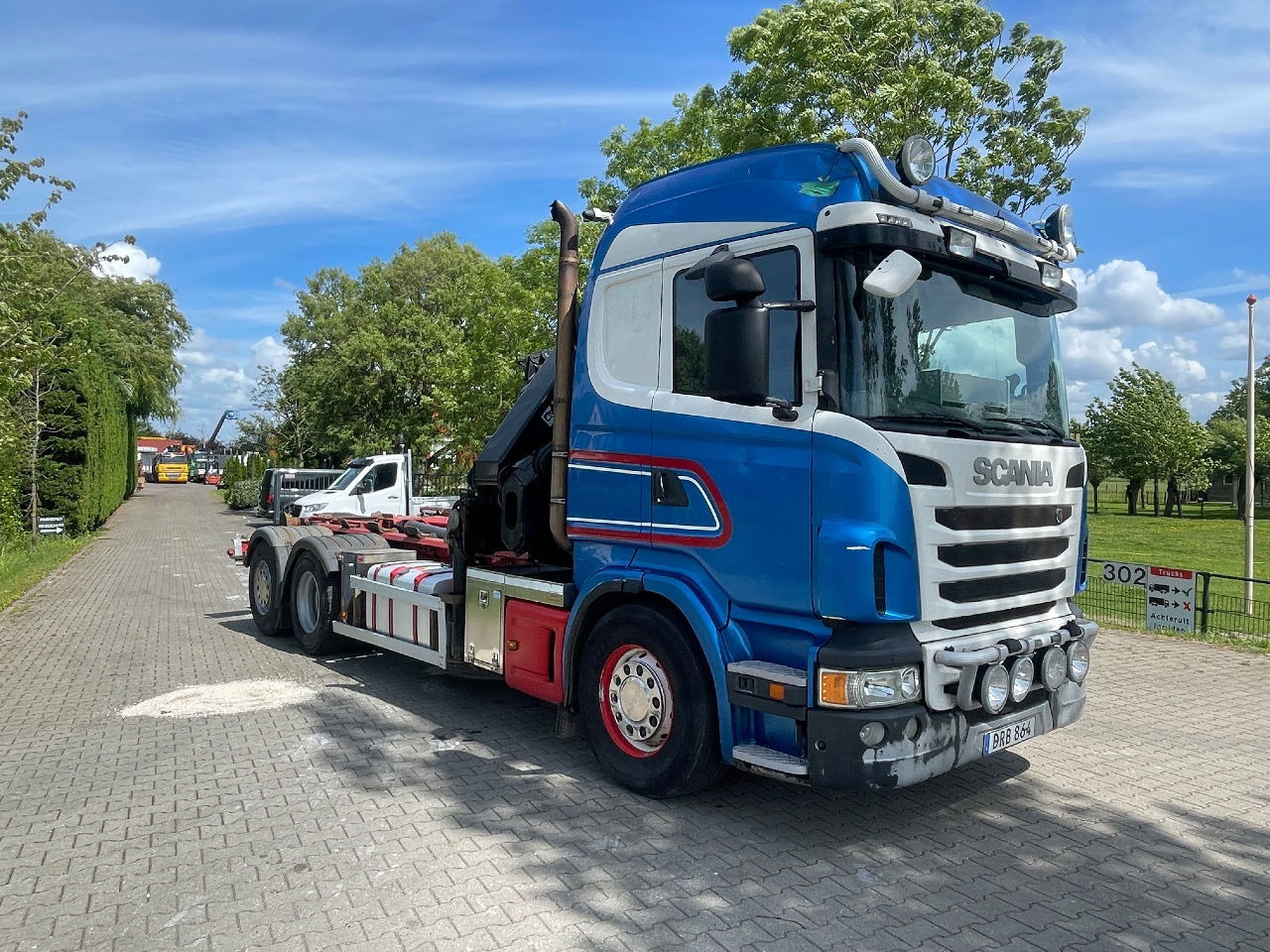 Scania R480 with hiab hookloader and hiab 262 EP5 with remote crane 2019 - Camión portacontenedore/ Intercambiable, Camión grúa: foto 4 Scania R480 with hiab hookloader and hiab 262 EP5 with remote crane 2019 - Camión portacontenedore/ Intercambiable, Camión grúa: foto 4