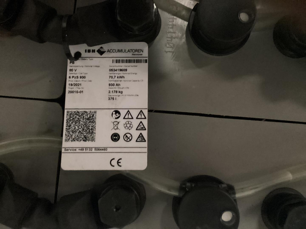 IBH 80V 6 PZS 930 - Acumulador para Equipo de manutención: foto 2 IBH 80V 6 PZS 930 - Acumulador para Equipo de manutención: foto 2