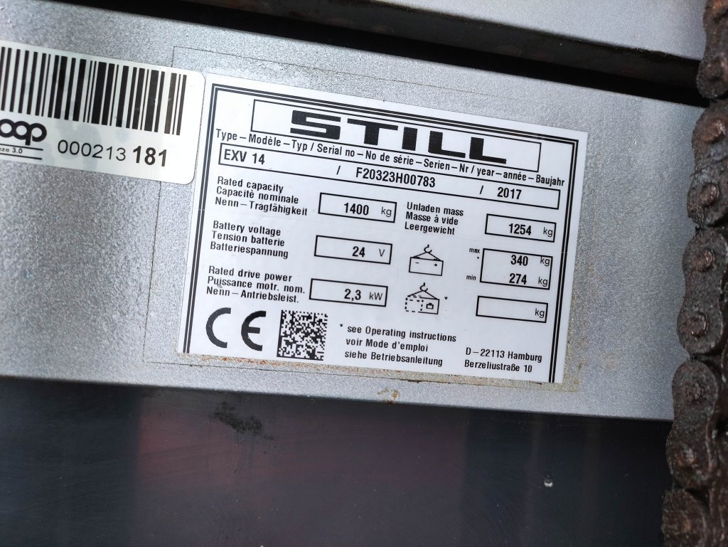 Still EXV 14 *Lack NEU* - Apilador: foto 5 Still EXV 14 *Lack NEU* - Apilador: foto 5