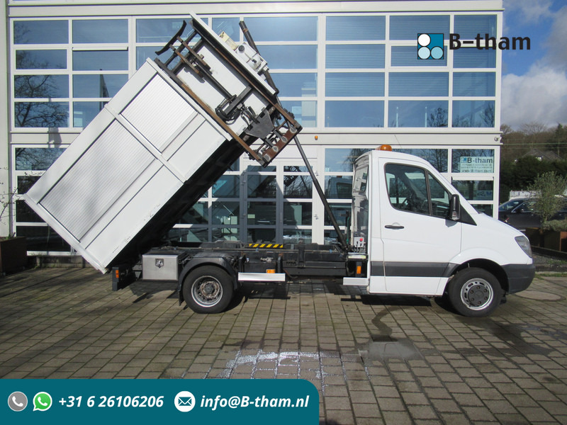 Mercedes-Benz Sprinter 510CDI Kipper + Zij-belading Side-loader - Camión volquete: foto 1 Mercedes-Benz Sprinter 510CDI Kipper + Zij-belading Side-loader - Camión volquete: foto 1