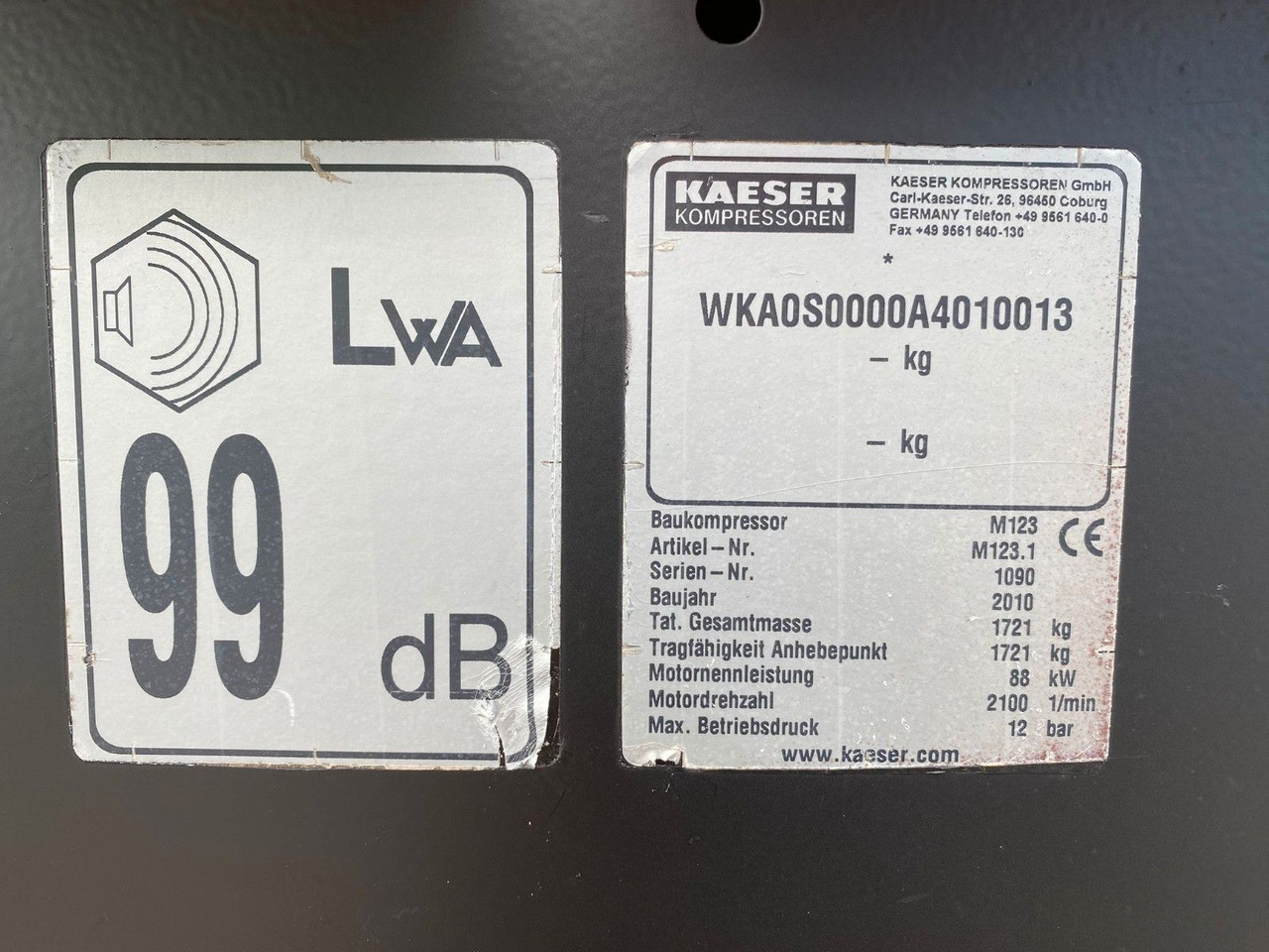 Kaeser M123 Kompressor Sigma Pilob 2,2 - Compresor de aire: foto 3 Kaeser M123 Kompressor Sigma Pilob 2,2 - Compresor de aire: foto 3