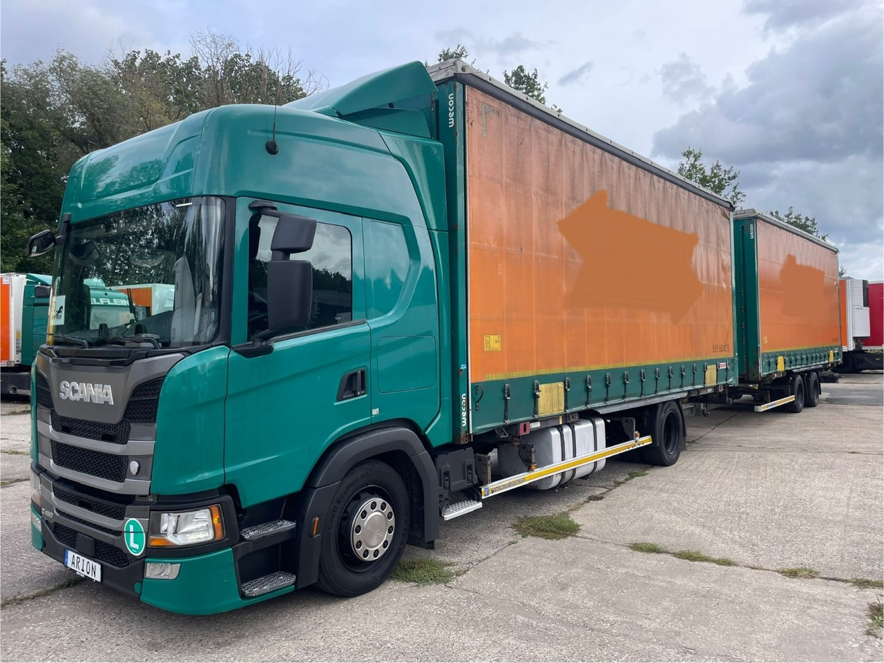 Scania G450 Pritsche+Plane/ANHÄNGER/KOTSCHENREUTHER - Camión lona: foto 2 Scania G450 Pritsche+Plane/ANHÄNGER/KOTSCHENREUTHER - Camión lona: foto 2