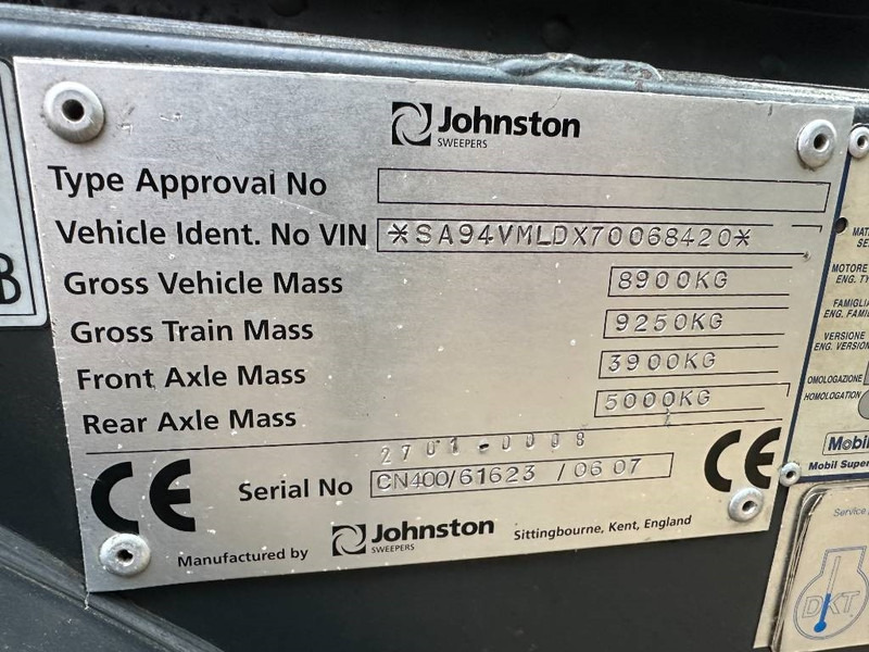 Johnston CN400 - Barredora vial: foto 5 Johnston CN400 - Barredora vial: foto 5
