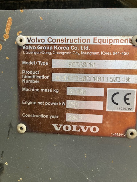 Pelle sur chenilles VOLVO EC360 CNL - Excavadora de cadenas: foto 5 Pelle sur chenilles VOLVO EC360 CNL - Excavadora de cadenas: foto 5