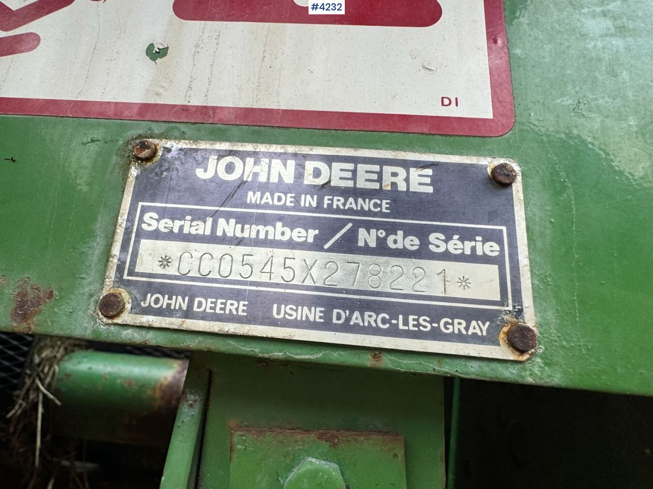 Maquinaria de henificación John Deere 545 Round baler: foto 19 Maquinaria de henificación John Deere 545 Round baler: foto 19