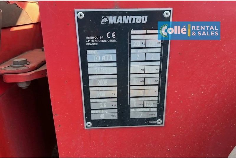 Plataforma articulada Manitou 170 AETJ-L | 2008: foto 15