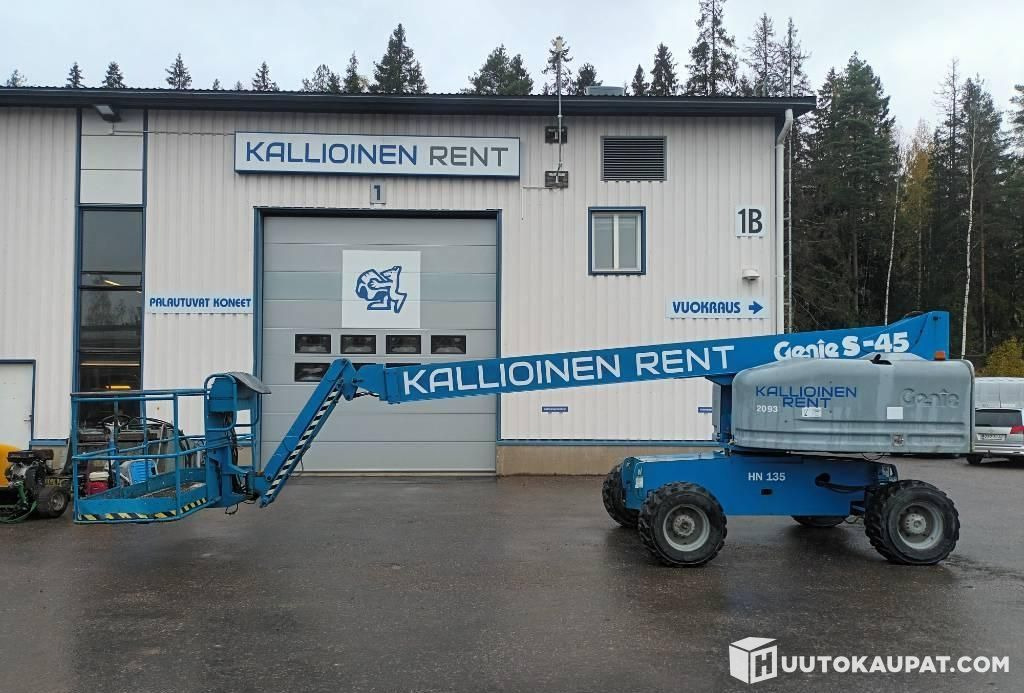 Genie S-45 RT, boom lift, rough-terrain, 2003, Hyvinkää - Plataforma telescopica: foto 1 Genie S-45 RT, boom lift, rough-terrain, 2003, Hyvinkää - Plataforma telescopica: foto 1