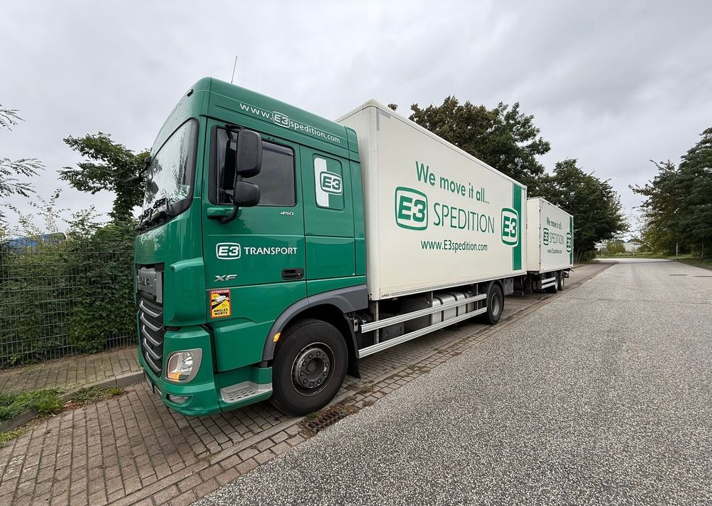 Camión caja cerrada DAF XF ZESTAW TANDEM 2021 ORYGINALNY PRZEBIEG z Niemiec / PRZEJAZDOWY Z WINDĄ /: foto 8