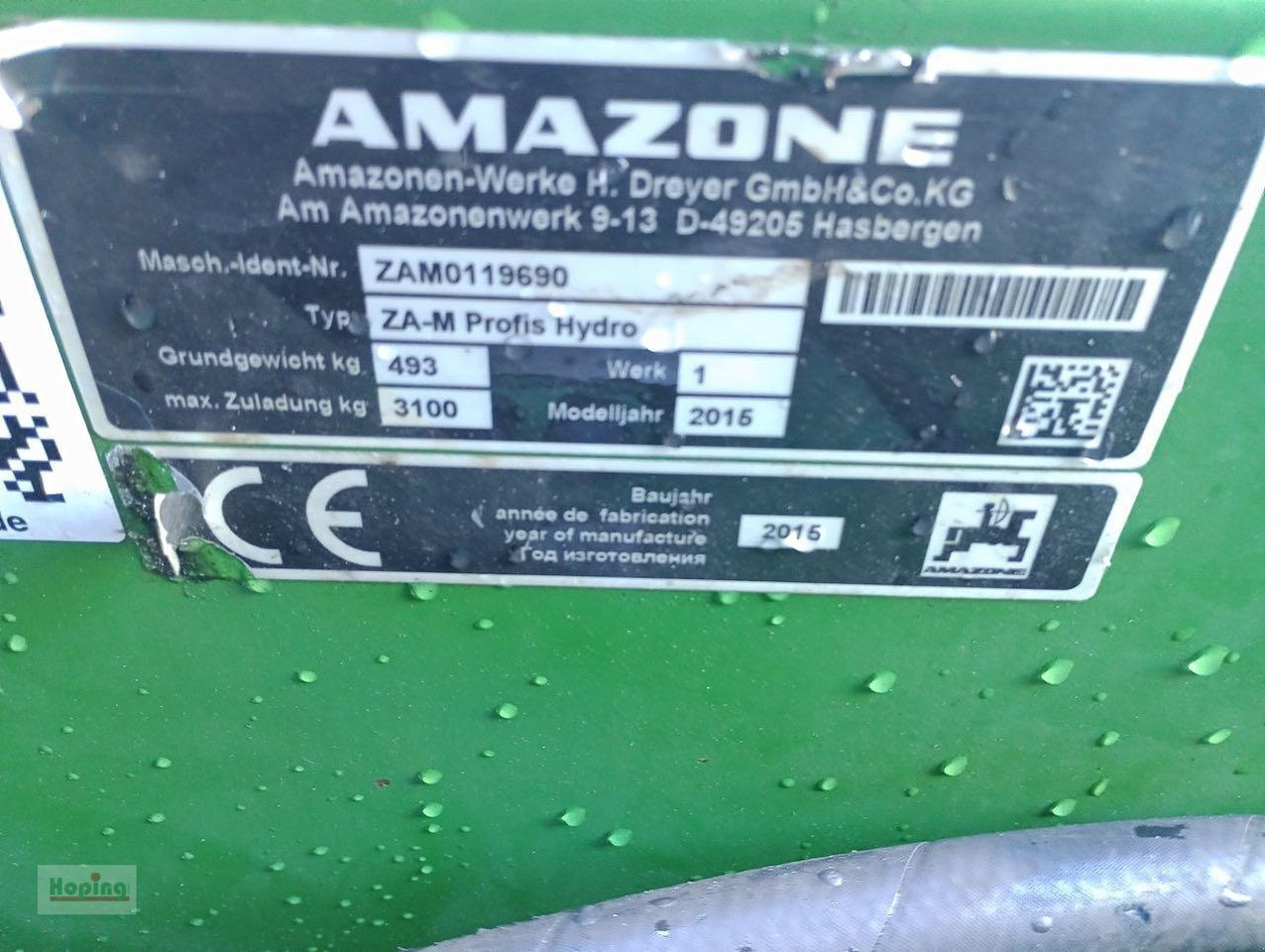 Esparcidor de fertilizantes Amazone ZA-M Profis Hydro: foto 7 Esparcidor de fertilizantes Amazone ZA-M Profis Hydro: foto 7