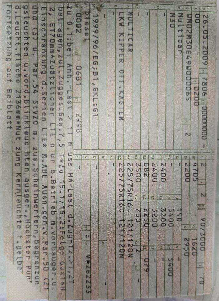 Camión volquete, Vehículo municipal Multicar M30 4x4 Fumo Carrier Kipper 2009 1. Hand: foto 13