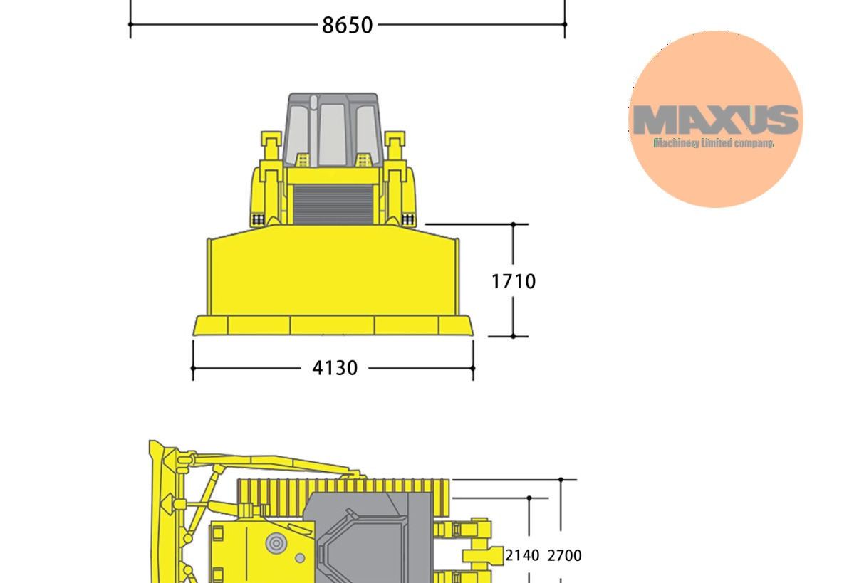 Bulldozer MAXUS buldożer cummins 350hp ROPS cabie: foto 6