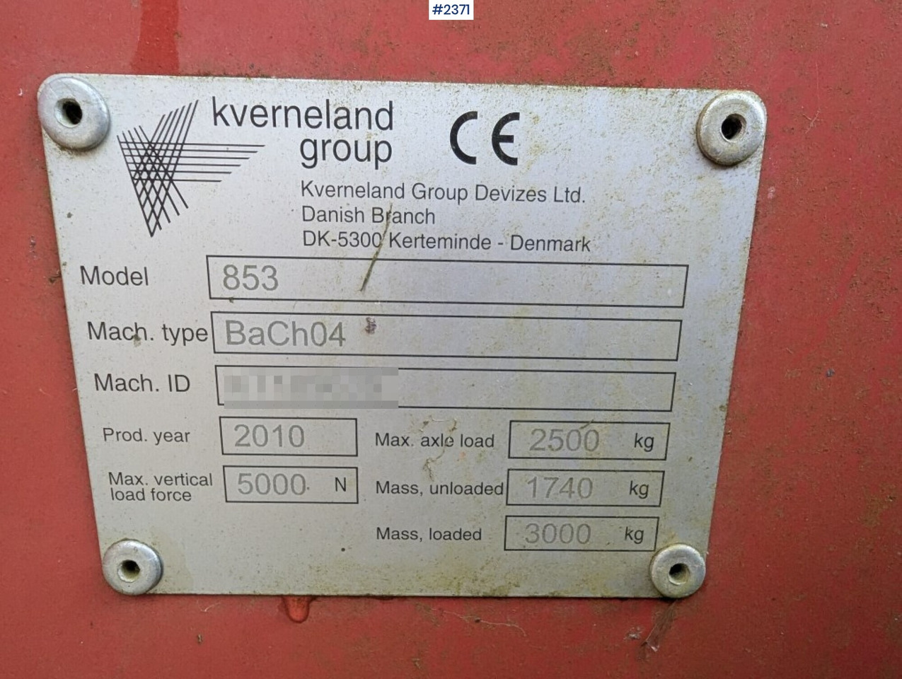 Maquinaria de henificación Bale cutter / Feed shredder Kverneland Taarup 853: foto 11 Maquinaria de henificación Bale cutter / Feed shredder Kverneland Taarup 853: foto 11