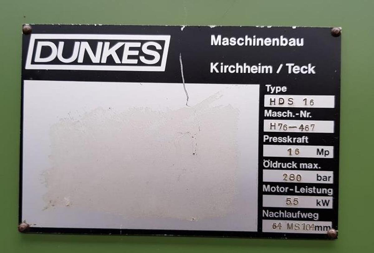 Hydr. Schnelläuferpresse DUNKES - Máquina para metal: foto 5 Hydr. Schnelläuferpresse DUNKES - Máquina para metal: foto 5