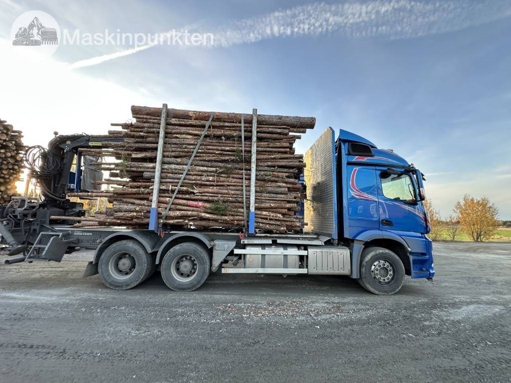 Mercedes-Benz Arocs 2858 timmerbil med kran  - Camión forestal: foto 4 Mercedes-Benz Arocs 2858 timmerbil med kran  - Camión forestal: foto 4