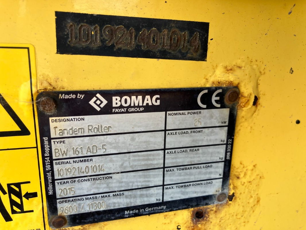 BOMAG DE BW 161 AD-5 Stage IIIb/Tier 4i - Apisonadora de asfalto: foto 2 BOMAG DE BW 161 AD-5 Stage IIIb/Tier 4i - Apisonadora de asfalto: foto 2