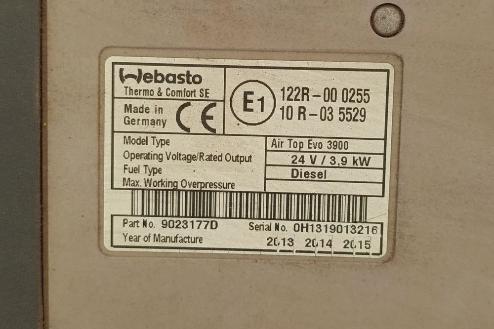 RENAULT GAMA T WEBASTO OGRZEWANIE POSTOJOWE AIR TOP EVO 3900 - Calefacción/ Ventilación para Camión: foto 2 RENAULT GAMA T WEBASTO OGRZEWANIE POSTOJOWE AIR TOP EVO 3900 - Calefacción/ Ventilación para Camión: foto 2