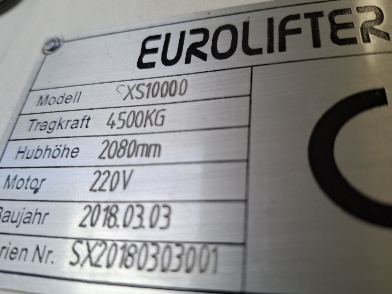 EUROLIFTER SXS 10000 - Equipo de taller: foto 2 EUROLIFTER SXS 10000 - Equipo de taller: foto 2