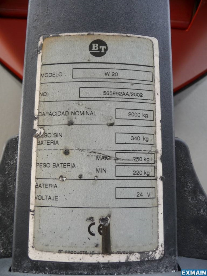 BT W 20 - Transpaleta: foto 5 BT W 20 - Transpaleta: foto 5