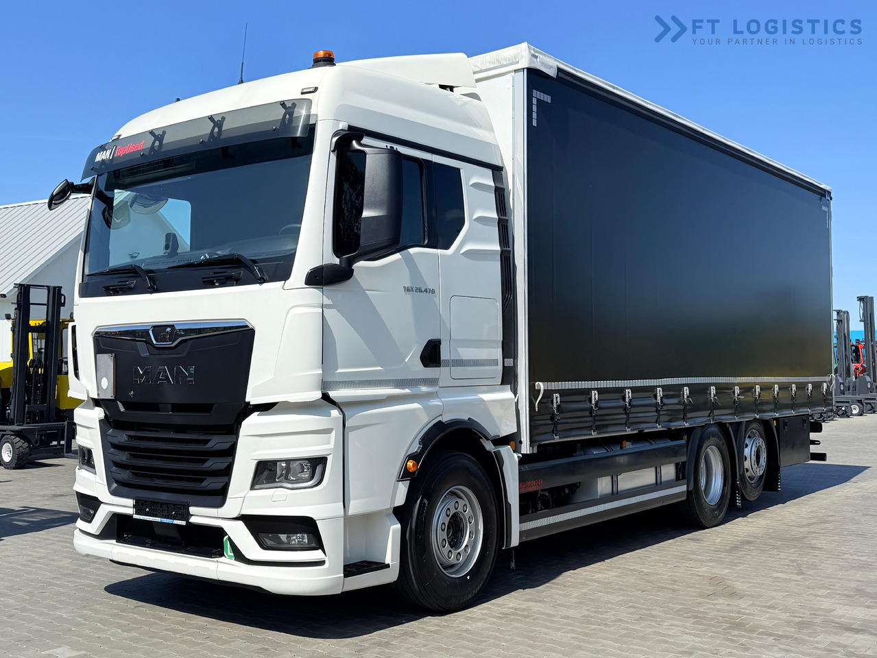 MAN TGX 26.470 / 19 Pallets / Steering Axle / 15 Ton Payload / Retarder / Excellent Condition - Camión lona: foto 1 MAN TGX 26.470 / 19 Pallets / Steering Axle / 15 Ton Payload / Retarder / Excellent Condition - Camión lona: foto 1