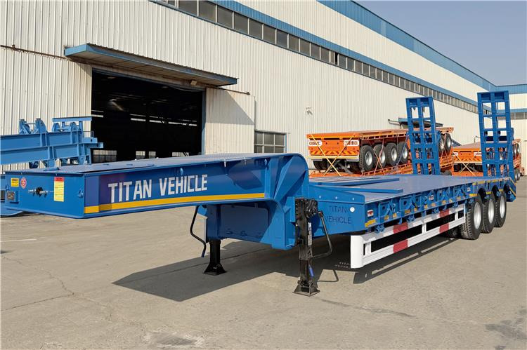 TITAN 3 Axle 80 Ton Low Bed Trailer Price for Sale In Nigeria - Semirremolque góndola rebajadas: foto 1 TITAN 3 Axle 80 Ton Low Bed Trailer Price for Sale In Nigeria - Semirremolque góndola rebajadas: foto 1