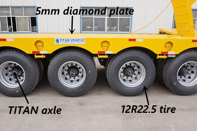 TITAN 4 Axle Lowbed Trailer Truck for Sale in Zambia - Semirremolque góndola rebajadas: foto 5 TITAN 4 Axle Lowbed Trailer Truck for Sale in Zambia - Semirremolque góndola rebajadas: foto 5